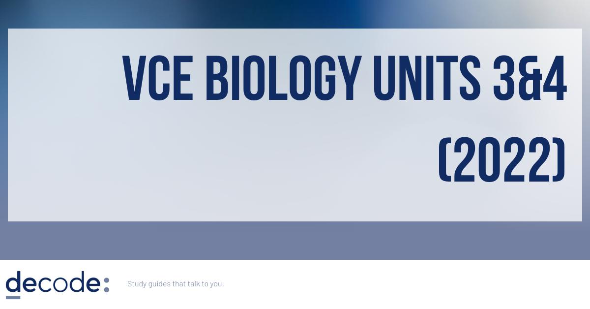 Single Volumes VCE Biology Units 3&4 (2022)