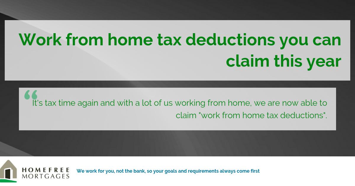 News Work from home tax deductions you can claim this year