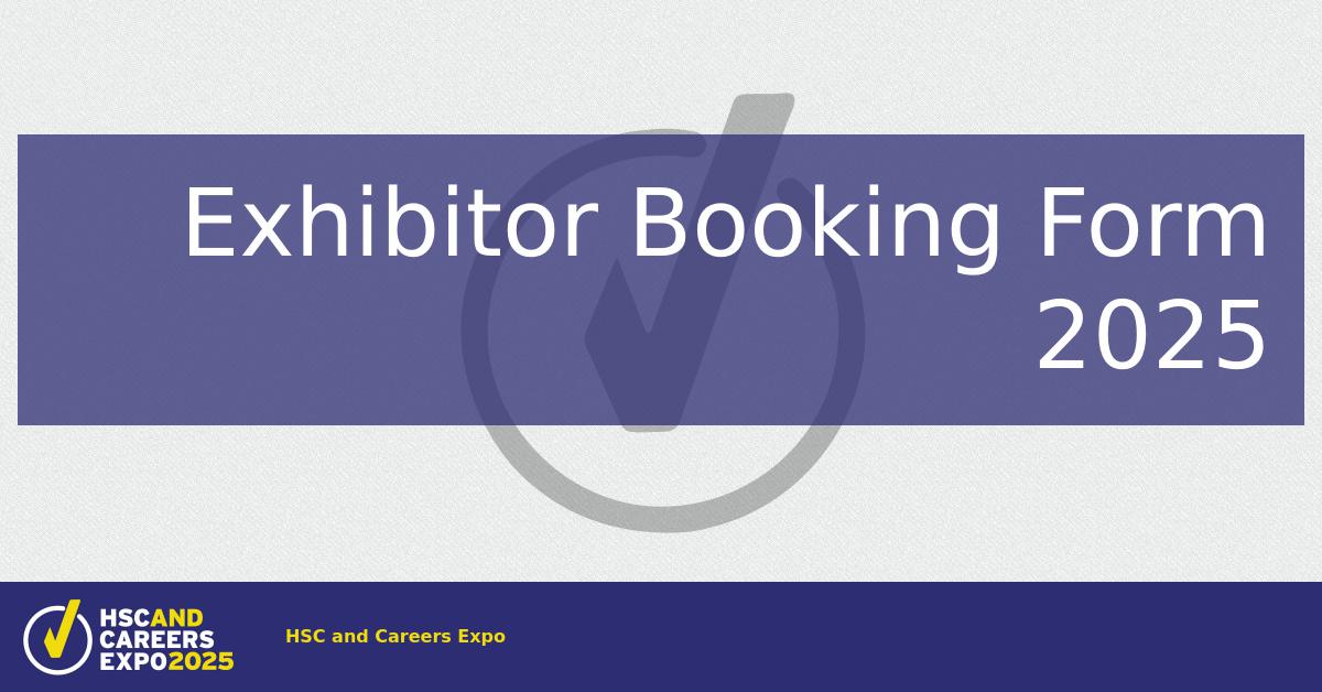 To Exhibit Exhibitor Booking Form 2024