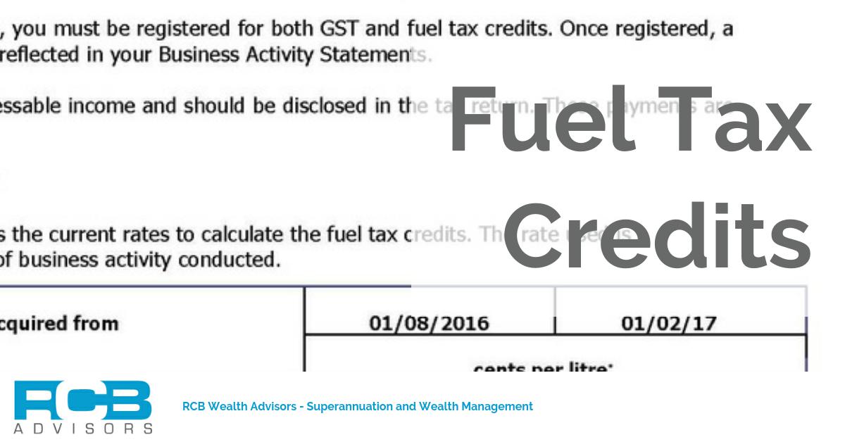 RCB Advisors Latest News Fuel Tax Credits