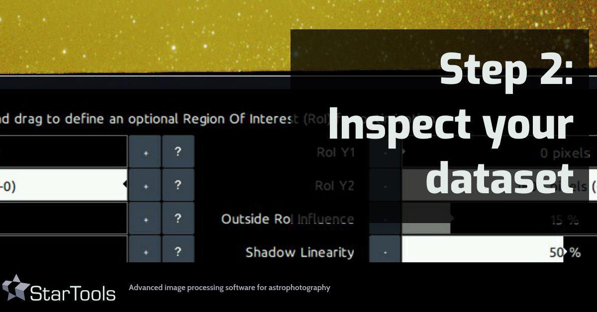 StarTools: Quick Start: Step 2: Inspect your dataset